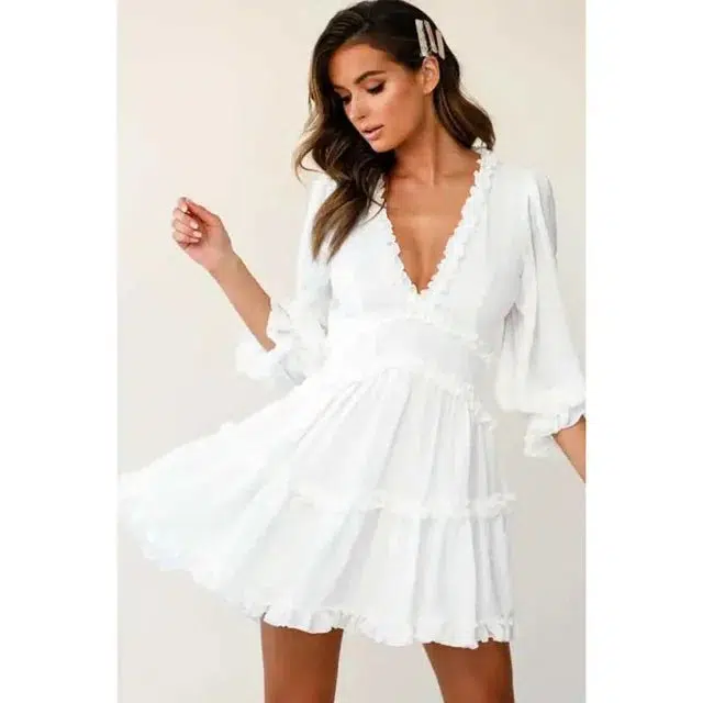 Vestido Ibicenco Blanco Invitada
