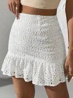 Falda Blanca Ibicenca Corta
