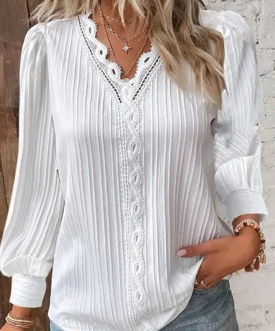 Blusa Blanca Estilo Ibicenco