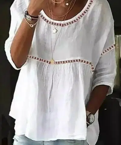 Blusa Ibicenca Blanca