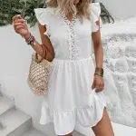 Vestido Adlib Blanco Corto