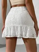 Falda Blanca Ibicenca Corta