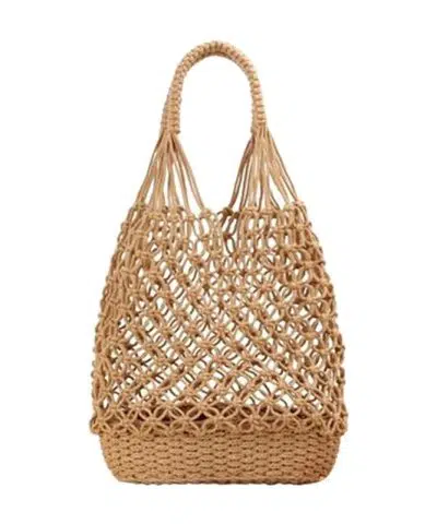 Bolso marron de estilo ibicenco para la playa