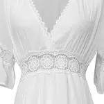 Tejido de algodon y poliester de un vestido largo adlib