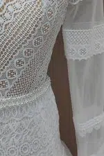 Tejido para un vestido de novia hippie chic